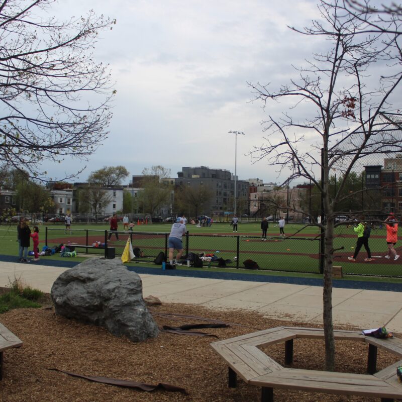 photograph of people at a public field in dc